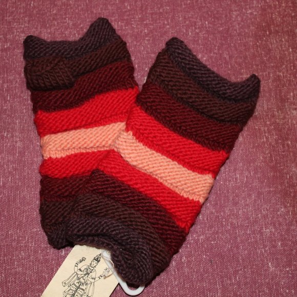 💥 Merino Red Gradient Handwarmers - Unisex - Picture 1 of 2